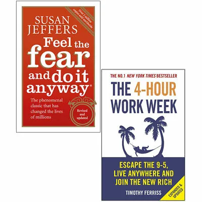 Feel The Fear And Do It Anyway 4 Hour Work Week 2 Books Collection Set PB NEW • $40.64