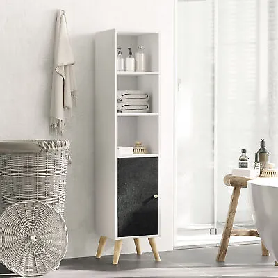 £69.99 • Buy Bathroom Storage Cabinet Floor Standing Tallboy Unit W/ Shelves Cabinet White