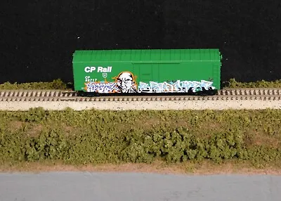 N Scale Micro-Trains MTL CP Rail 50' Box Car #80717  Warrior  Graffiti Series #8 • $44.99