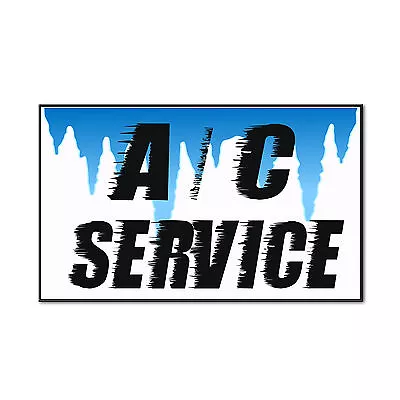 A/C Service White Business Corrugated Car Door Magnets Magnetic Signs-QTY 2 • $31.99