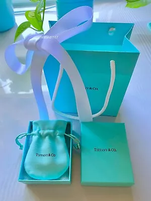 Tiffany & Co. Packaging Empty Blue Gift Box Ribbon Pouch Shopping Bag 4pc Set • $29.99