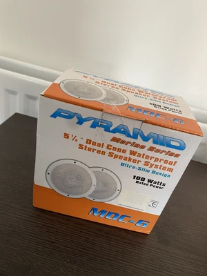 £0.99 • Buy 100 Watt 5 1/2 Inch Waterproof Speakers For Boat Camper Garden Kitchen Bathroom