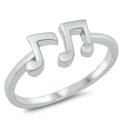 925 Sterling Silver Musical Notes Fashion Ring New Size 4-10 • $15.12