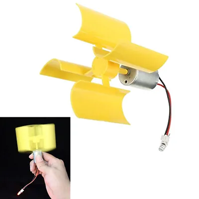 DC Micro Motor Small LED Lights Vertical Axis Wind Turbine Generator Blades 1PCS • $11.98