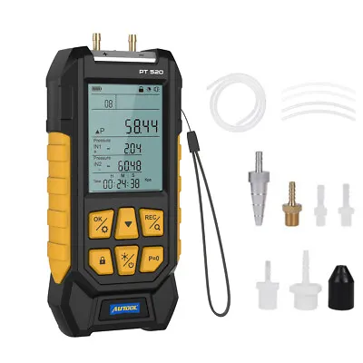 Digital Manometer Dual Port Differential Air Pressure Gauge HVAC Gas Test Meter  • $62.99