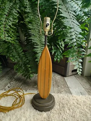 Vintage Surfboard Lamp By Pacific Coast Lighting - Tiki/Hawaiian Wood Metal 2003 • $14