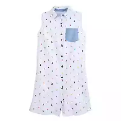 Disney Shop Mickey & Minnie Mouse Sweet Snacks Summer Fun Woven Dress XL • $49.99