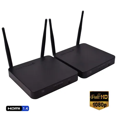 § 38D HDMI Wireless Transmitter And Receiver Video Extender Kit Loop Out • £154.84
