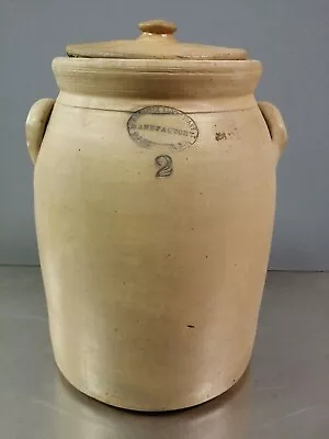 Antique C.1876-93 Gardiner Stone Ware Manufactory Maine 2 Gal Crock Stoneware • $214.99