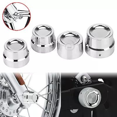 Chrome Front Rear Axle Cap Nut Covers For Harley Sportster 1200 Road Glide V-Rod • $18.03