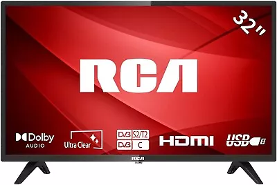 NEW RCA 32 Inch 720P TV Freeview HD Dolby Digital Audio DVB T2/S2 HD LED • £132.86