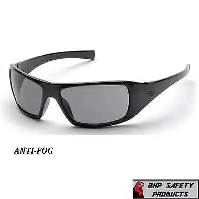 Pyramex Goliath Safety Glasses Smoke Anti-fog Lenses Sunglasses Motorcycle Z87+ • $9.50