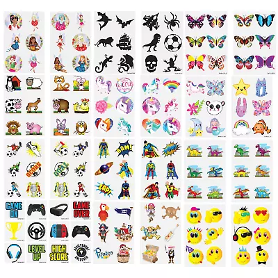 £1.19 • Buy TEMPORARY TATTOOS Kids Girls Boys Party Loot Bag Fillers Childrens Transfers