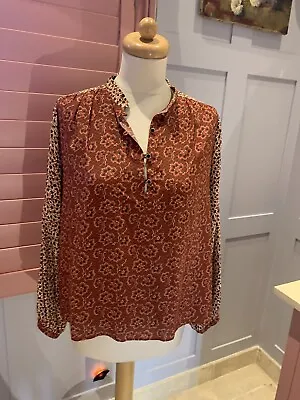 Vanessa Bruno Silk Floral Shirt 36/uk8-10 • £24.99