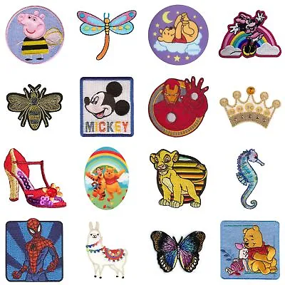 Motifs Iron On Applique Patches Embroidered Badge Clothing Fabric Repairs Craft • £2.99