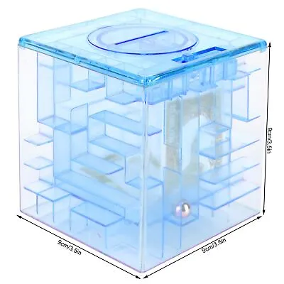 (Blue)Mini Money Box Innovative Maze Game  Saving Box Educational Toy HOT • $10.21