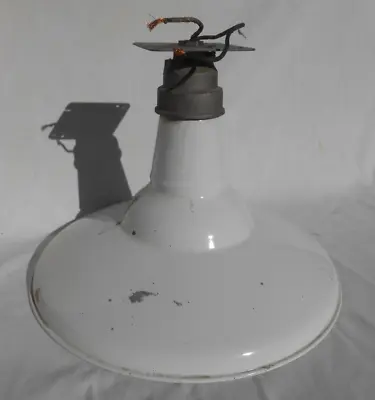 Vintage 16  Benjamin 751 Industrial Barn Light Fixture 660W Porcelain Enamel • $99