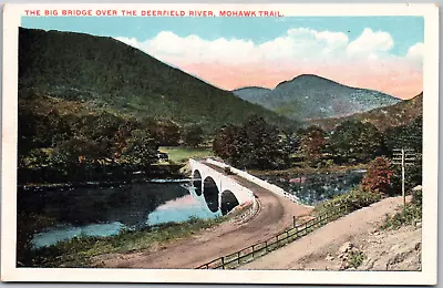 Massachusetts MA Big Bridge Deerfield River Mohawk Trail Vintage WB Postcard UP • $5.86