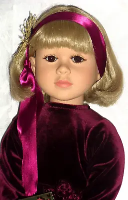 My Twinn 23   Denver Catie Doll & Original Burgundy Velvet Dress Elegance Charm • $165