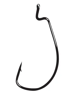 Gamakatsu Black EWG Offset Worm Hook Extra Wide Gap Soft Plastic Bass Bait Hook • $8.88