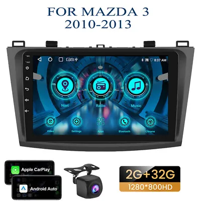 9  For Mazda 3 2010-2013 Android Carplay 32GB Car GPS Navi Player Radio Stereo • $128.90