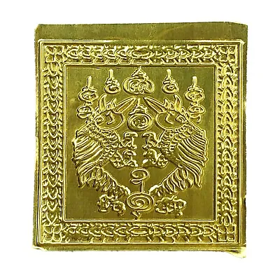 $5.98 • Buy Sale! Gold Plates Salika Linthong Thai Amulet Lucky Magic Charm Love Talisman