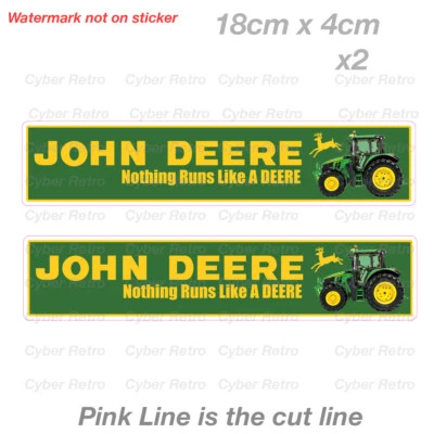 $7 • Buy John Deere Tractor Banner Logo Vinyl  Sticker 