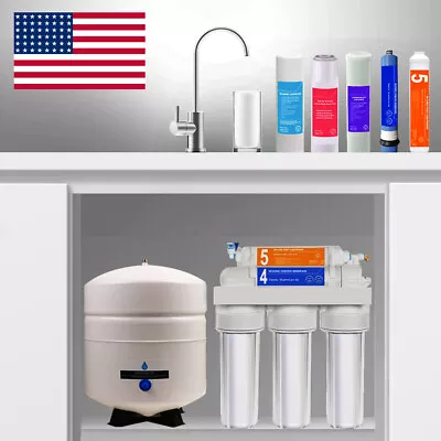 5 Stage Reverse Osmosis Water System Home Drinking RO System + NSF Membrane Tank • $99.69