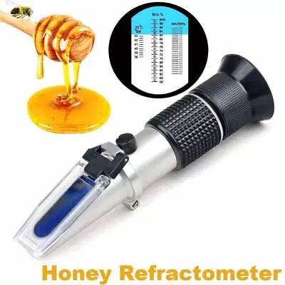 Refractometer Honey Beekeeper Water Sugar Content Brix:58-90% Water:10-33% 2023 • £14.99