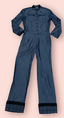 $32.49 • Buy Z Spoke Zac Posen Women's 0 Chambray Denim Jumpsuit
