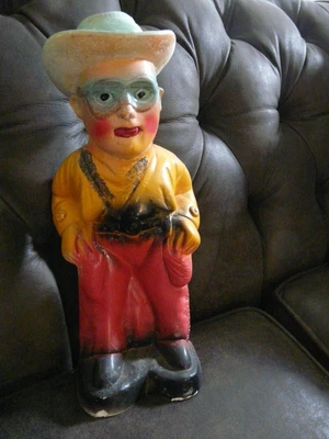 $65 • Buy Vintage Not Lone Ranger Chalkware Figure Masked Cowboy Bandit Carnival Toy Prize