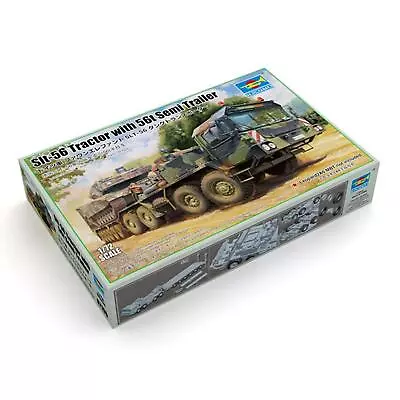 1/72 Trumpeter Slt-56 Tractor With 56t Semi Trailer Static Military Vehicle Kits • $59.71