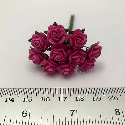 5/8  Or1.5cm - PINKS Open Rose Mulberry Paper Flower Wedding Scrapbook Crafts R8 • $48.42