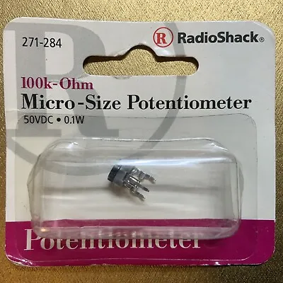 💥RADIOSHACK Micro-Size Potentiometer 100K Ohm 50VDC .1 Watt. 271-284💥 • $6.67