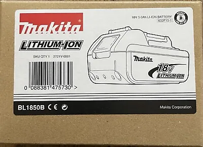 Genuine Makita BL1850 18V 5.0Ah Li-Ion LXT Battery 5AH Battery BL1850B • £50