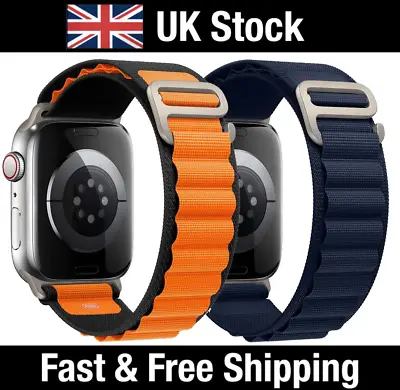 Alpine Loop Strap For Apple Watch 51 Colours All Series 1-9 SE Ultra 1-2 • £3.99