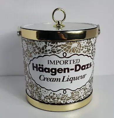 Haagen-Dazs Cream Liqueur Ice Bucket Vintage With Tongs • $29.99