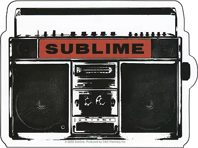 Sticker - Sublime Boom Box Logo Ska Punk Reggae Rock Music Band 5  Decal #5894 • $8.25