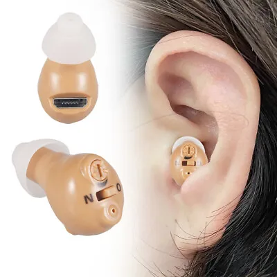 Rechargeable Mini In-Ear Invisible Digital Hearing Aid Voice Amplification New • $24.93