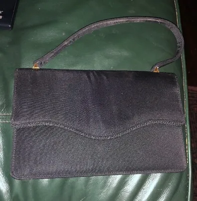 Vintage Manon Black Handle Handbag Evening Purse • $19.99