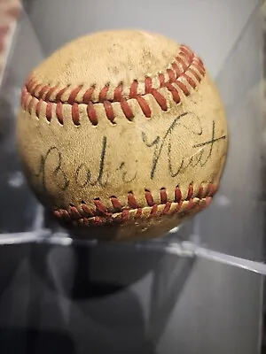 Vintage Babe Ruth Single Signed Autographed Baseball On Sweet Spot. JSA COA! • $29749.99