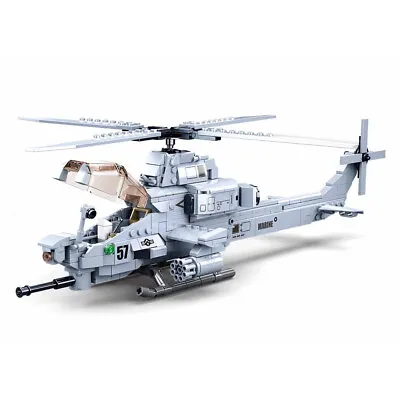 Bell AH-1Z Viper Attack Helicopter Military Series  Building Bricks Blocks Toys  • $29.99