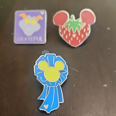 Disney Completer Pins Lot Of  3 Hidden Mickey Series: Fruit Ribbons Figment • $11.95