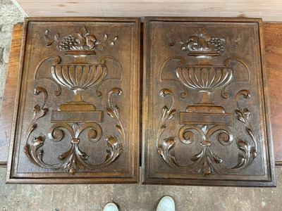 £120 • Buy 19th Century Antique Carved Wooden Wall Panels Panelling Pictures