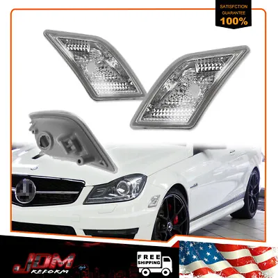 For 2008-2011 Mercedes Benz W204 C-Class Sedan Clear Bumper Side Marker Lights • $11.49