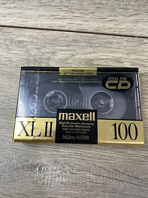 Maxell XL II 100 High 489 Ft Blank Cassette Tape Wide Dynamic Range NEW SEALED • $7.64