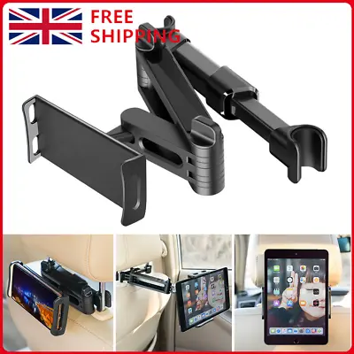 Universal Car Seat Back Headrest Mount Holder For 4.4~11  Ipad Phone Tablet 360° • £8.99