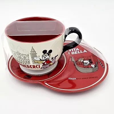 NEW Disney Parks EPCOT Italy World Showcase Minnie Mickey Teacup & Saucer Plate • $49.49