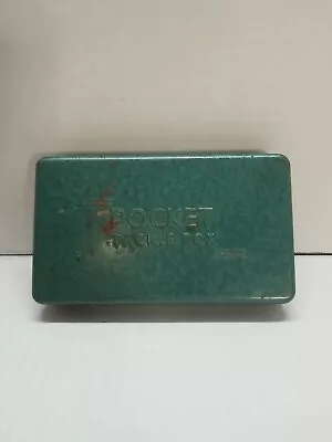 Vintage Green Metal Tackle Box Pocket Tackle Box • $24.95