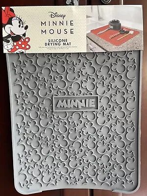 Disney Minnie Mouse Kitchen Silicone Dish Drying Mat Grey • $15